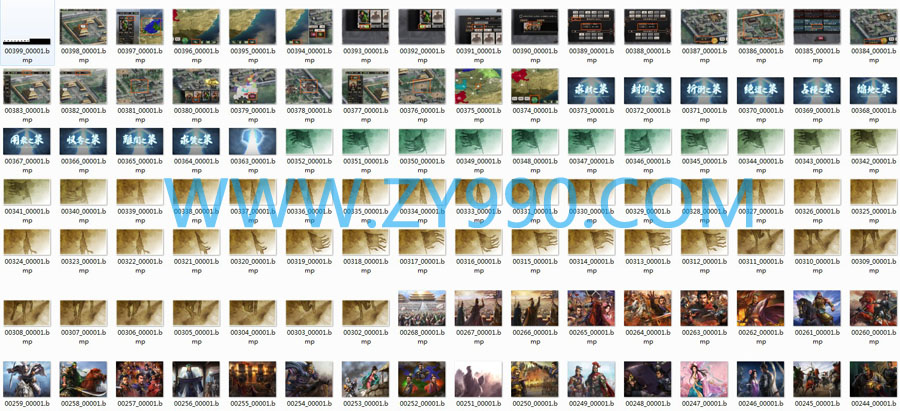 三国志12 UI界面游戏素材资源 BMP 912多张 227MB