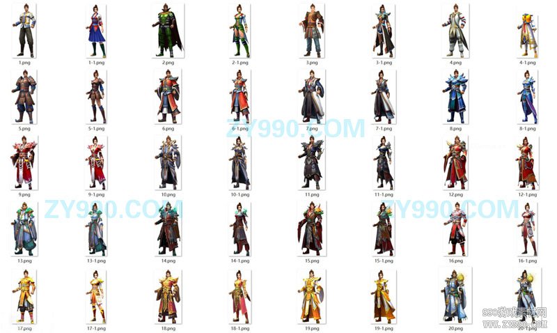 【传奇类角色8方位动作序列图】47把武器94件衣服