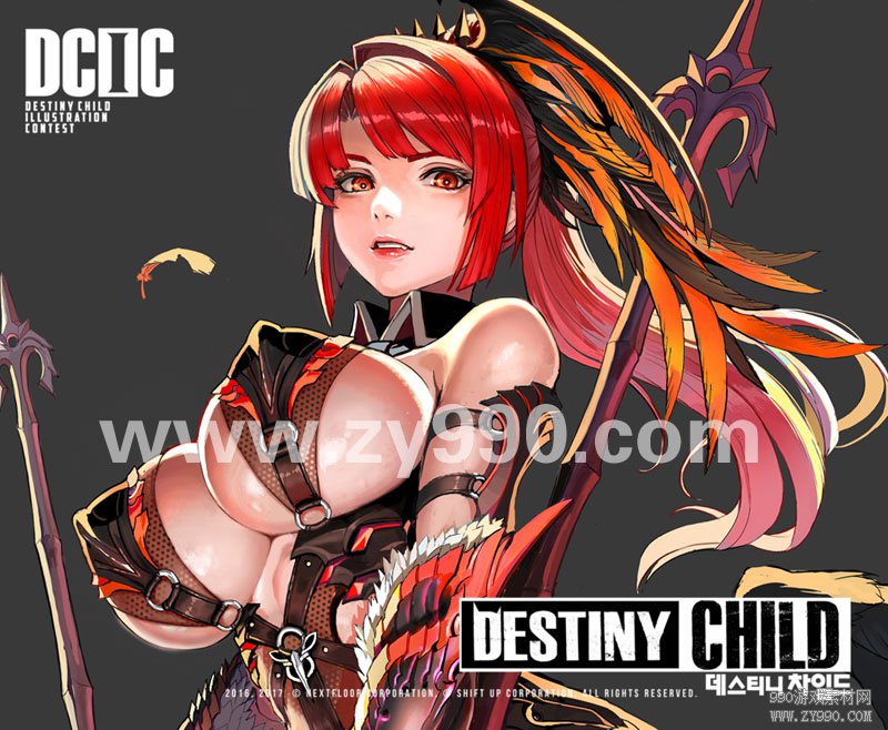 Destiny Child原画素材345张+255张gif待机动作动态Live2D