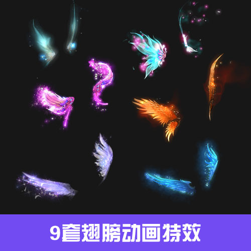 9款翅膀动画特效8方向 PNG 序列图