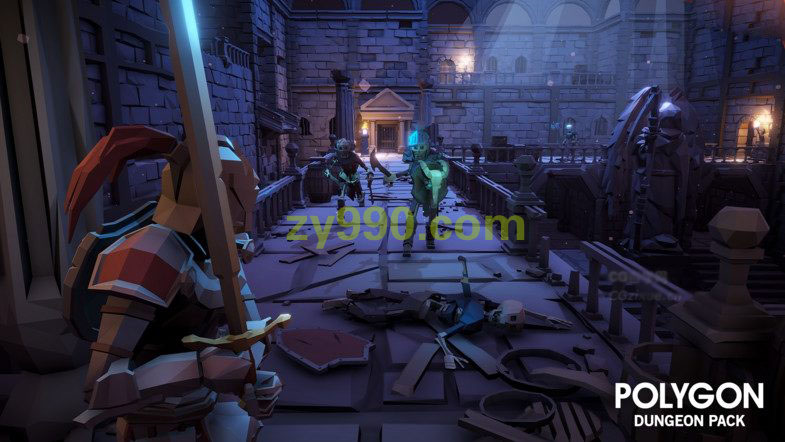 unity多边形地牢游戏资源包POLYGON Dungeons地下城模型