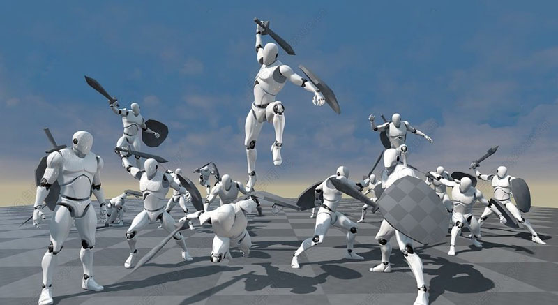 超精品的虚幻UE4剑盾角色动作包3D模型素材
