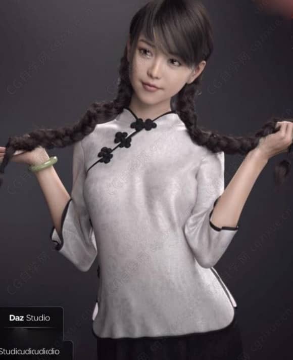 Daz3d 亚洲美女人物3D角色模型G8F