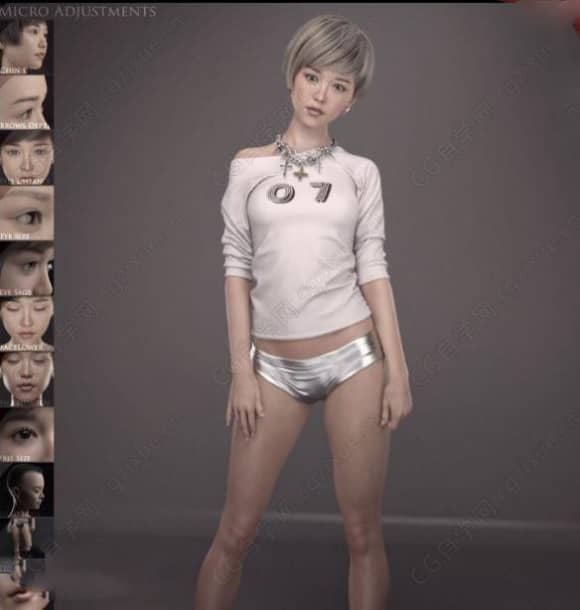 Daz3d 亚洲美女人物3D角色模型G8F