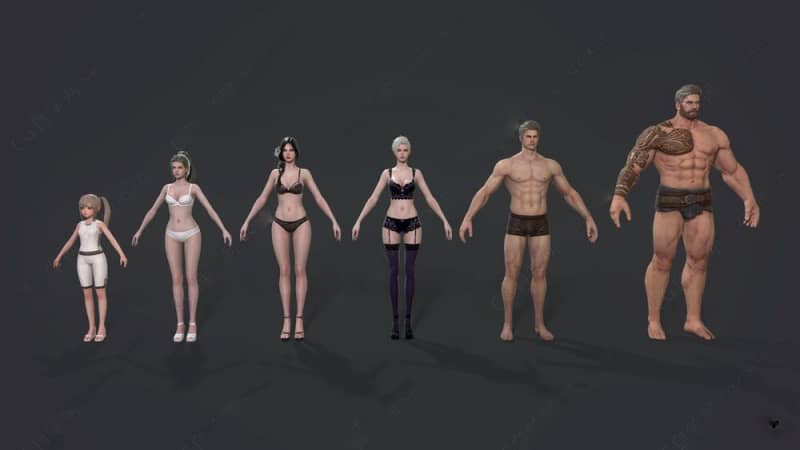 Darkness Rises 主角素体人体3D模型