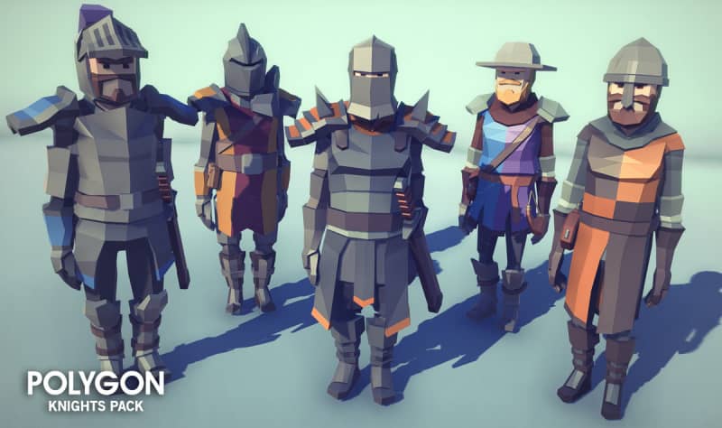 unity3d角色素材包POLYGON Knights - Low Poly 3D Art by Synty - 1.3