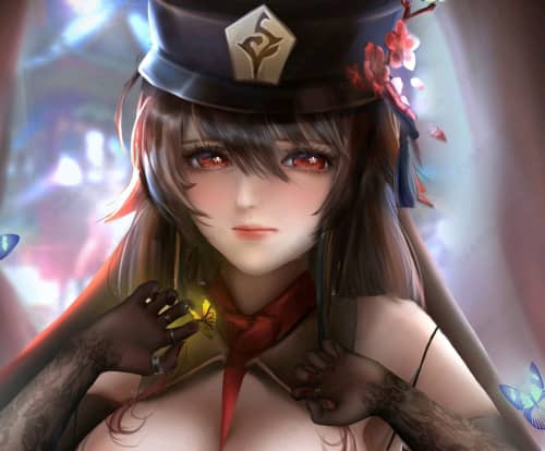 原神角色古灵精怪的快乐少女《胡桃》精美高清CG插画1020P