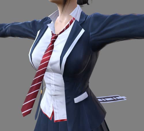 次世代制服美少女suzukaD模型