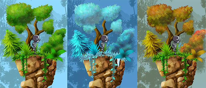 unity2d森林环境项目范例Forest 2D Painted Environment v2.0